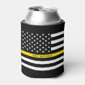 Thin Yellow Line American Flag Monogram Dispatcher Dosenkühler (Kanne Vorderseite)