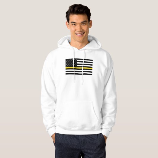 Thin Yellow Line American Flag Monogram Dispatcher Hoodie (Vorne ganz)