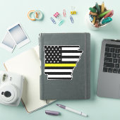 Thin Yellow Line Arkansas Flag Aufkleber (iPad Hülle)