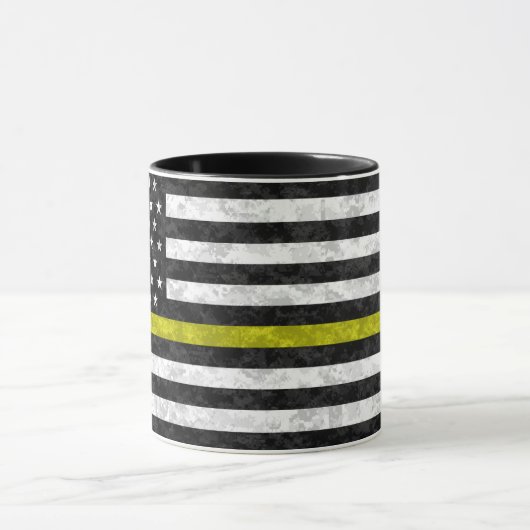 Thin Yellow Line Camouflage Tasse (Zentrum)
