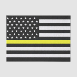 Thin-Yellow-Line-Dispatcher-Flag Seidenpapier