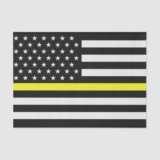 Thin-Yellow-Line-Dispatcher-Flag Seidenpapier (Vorderseite)