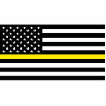 Thin Yellow Line Dispatchers Flag Freistehende Fotoskulptur<br><div class="desc">Thin Yellow Line Dispatchers Flag is a patriotic American flag with a thin yellow line that represents dispatchers. Great gift for dispatcher,  gift for police,  gift for firemen and awesome gift for patriot. Visit our store to find more Thin Line designs and patriotic gift ideas.</div>