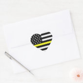 Thin Yellow Line Flag Herz-Aufkleber (Umschlag)