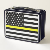 Thin Yellow Line-Flag Metall Brotdose (Rückseite)