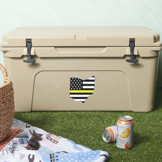 Thin Yellow Line Flag Ohio Aufkleber (Kühler)