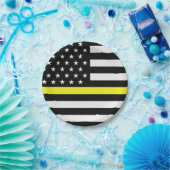 Thin Yellow Line-Flag Pappteller (Party)