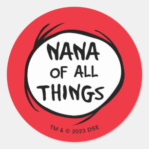Thing Eins Thing Zwei - Nana aller Dinge Runder Aufkleber