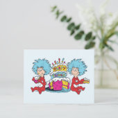 Thing Eins Thing Zwei Party Dinge Postkarte (Stehend Vorderseite)