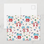 Thing Eins und Thing Zwei Feier-Muster Postkarte (Vorne/Hinten)