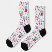 Thing One Thing Two Feier Muster Socken (Linkes Detail)