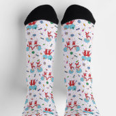 Thing One Thing Two Feier Muster Socken (Oben)