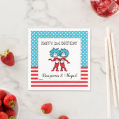 Thing One Thing Two | Zwillinge Geburtstag Serviette (Beispiel)