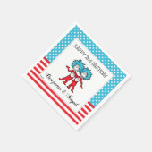 Thing One Thing Two | Zwillinge Geburtstag Serviette (Ecke)