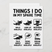 Things I Do In My Spare Time Axolotl Hobby Einladung (Vorne/Hinten)