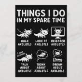 Things I Do In My Spare Time Axolotl Hobby Einladung (Vorderseite)