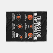 Things I Do In My Spare Time - Basketball Player L Fleecedecke (Vorderseite (Horizontal))
