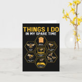 Things I Do In My Spare Time Bee Beekeeper Beekeen Karte (Gelbe Blume)