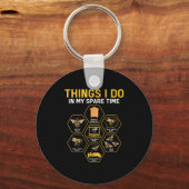 Things I Do In My Spare Time Bee Beekeeper Beekeen Schlüsselanhänger (Vorderseite)