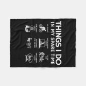 Things I Do In My Spare Time, Bicycle Cycling Love Fleecedecke (Vorderseite (Horizontal))