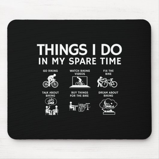 Things I Do In My Spare Time, Bicycle Cycling Love Mousepad (Vorne)