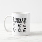 Things I Do In My Spare Time Bicycle Cycling Lover Kaffeetasse (Links)