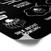 Things I Do In My Spare Time Bowling Bowler  Poster (Ecke)