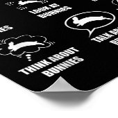 Things I Do In My Spare Time Bunnies Rabbit  Poster (Ecke)