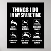 Things I Do In My Spare Time Bunnies Rabbit Poster (Vorne)