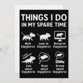Things I Do In My Spare Time Capybara Funny Einladung (Vorne/Hinten)