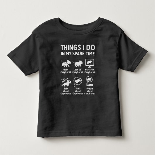 Things I Do In My Spare Time Capybara Funny Kleinkind T-shirt (Vorderseite)