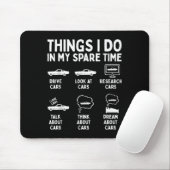 Things I Do In My Spare Time Cat, Funny Cat Men Wo Mousepad (Mit Mouse)