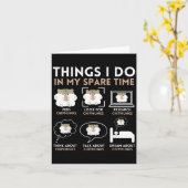 Things I Do In My Spare Time Chipmunk Lover Funny Karte (Gelbe Blume)