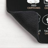 Things I Do In My Spare Time Chipmunk Lover Funny Mousepad (Ecke)