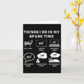 Things I Do In My Spare Time Cow Lover Farmer Cows Karte (Gelbe Blume)