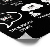 Things I Do In My Spare Time Cow Lover Farmer Cows Poster (Ecke)