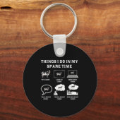 Things I Do In My Spare Time Cow Lover Farmer Cows Schlüsselanhänger (Vorderseite)