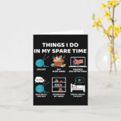 Things I Do In My Spare Time Crochet Knitting Funn Karte (Gelbe Blume)