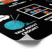 Things I Do In My Spare Time Crochet Knitting Funn Poster (Ecke)