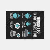 Things I Do In My Spare Time Cruise Cruising Lover Fleecedecke (Vorderseite (Horizontal))