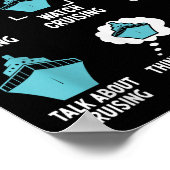 Things I Do In My Spare Time Cruise Cruising Lover Poster (Ecke)
