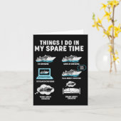 Things I Do In My Spare Time Cruise Ship Vacation Karte (Gelbe Blume)