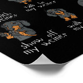 Things I Do In My Spare Time Dachshund Cute Weiner Poster (Ecke)