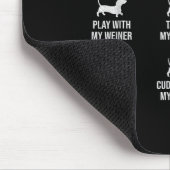 Things I Do In My Spare Time Dachshund Wiener Dog Mousepad (Ecke)