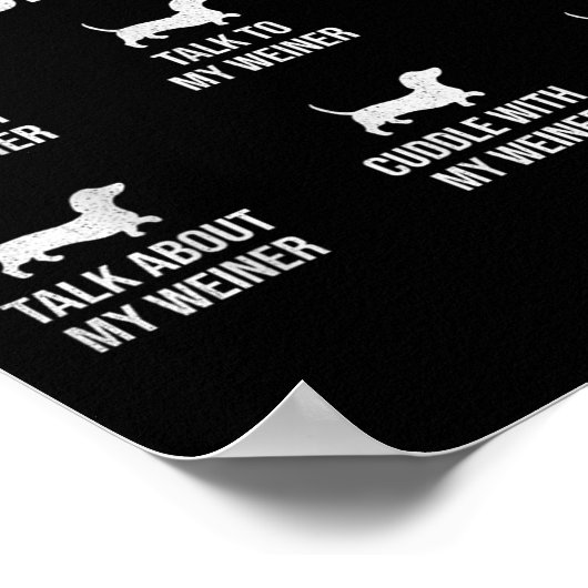 Things I Do In My Spare Time Dachshund Wiener Dog Poster (Ecke)