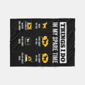 Things I Do In My Spare Time Dog Dad Funny Dogs Lo Fleecedecke (Vorderseite (Horizontal))