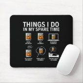 Things I Do In My Spare Time Drink Bourbon Whiskey Mousepad (Mit Mouse)