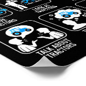 Things I Do In My Spare Time Farmer Tractors Farmi Poster (Ecke)