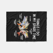 Things I Do In My Spare Time Fisherman Fishing Men Fleecedecke (Vorderseite (Horizontal))