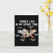 Things I Do In My Spare Time Fisherman Fishing Men Karte (Gelbe Blume)